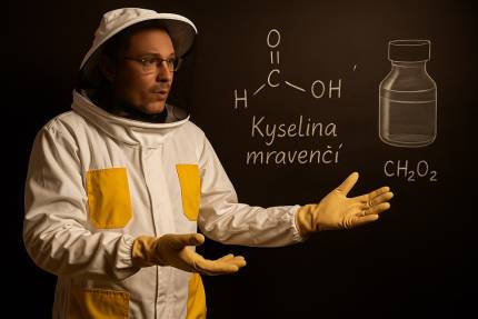 Vyselina mravenci pro vcelare – ilustračná fotografia k článku „Aplikácia kyseliny mravčej vo včelárstve – skúsenosti, metódy a odporúčania“