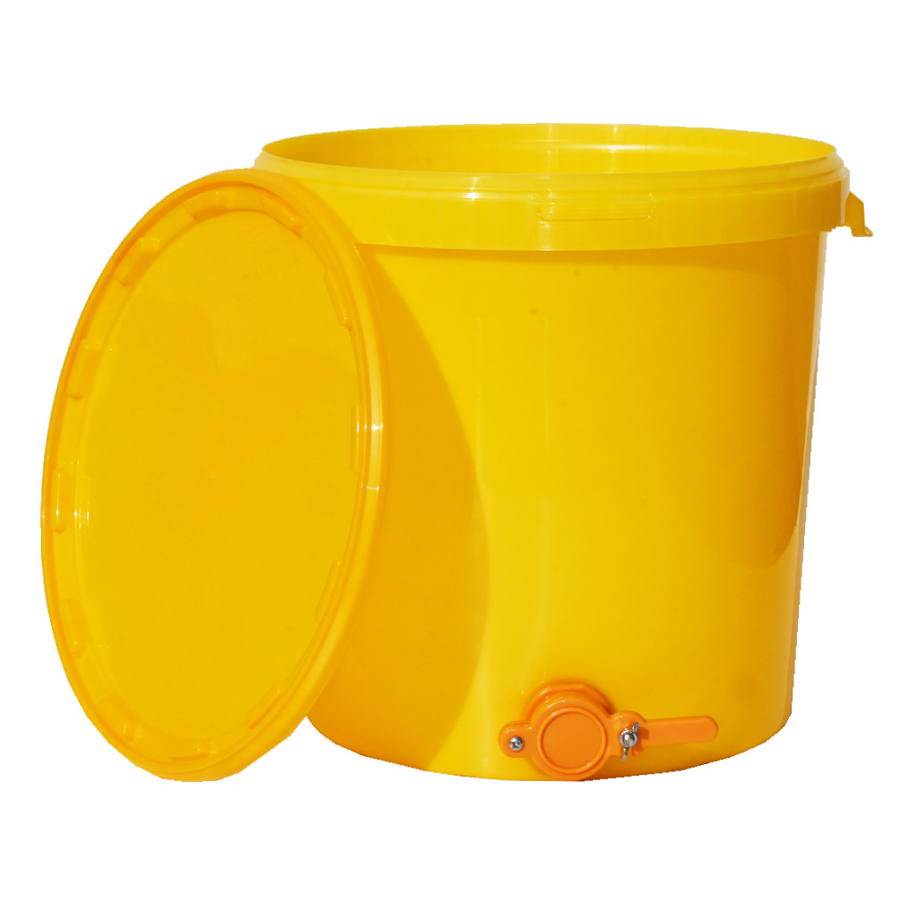 Nádoba na stáčanie 40 kg s ventilom - žltá