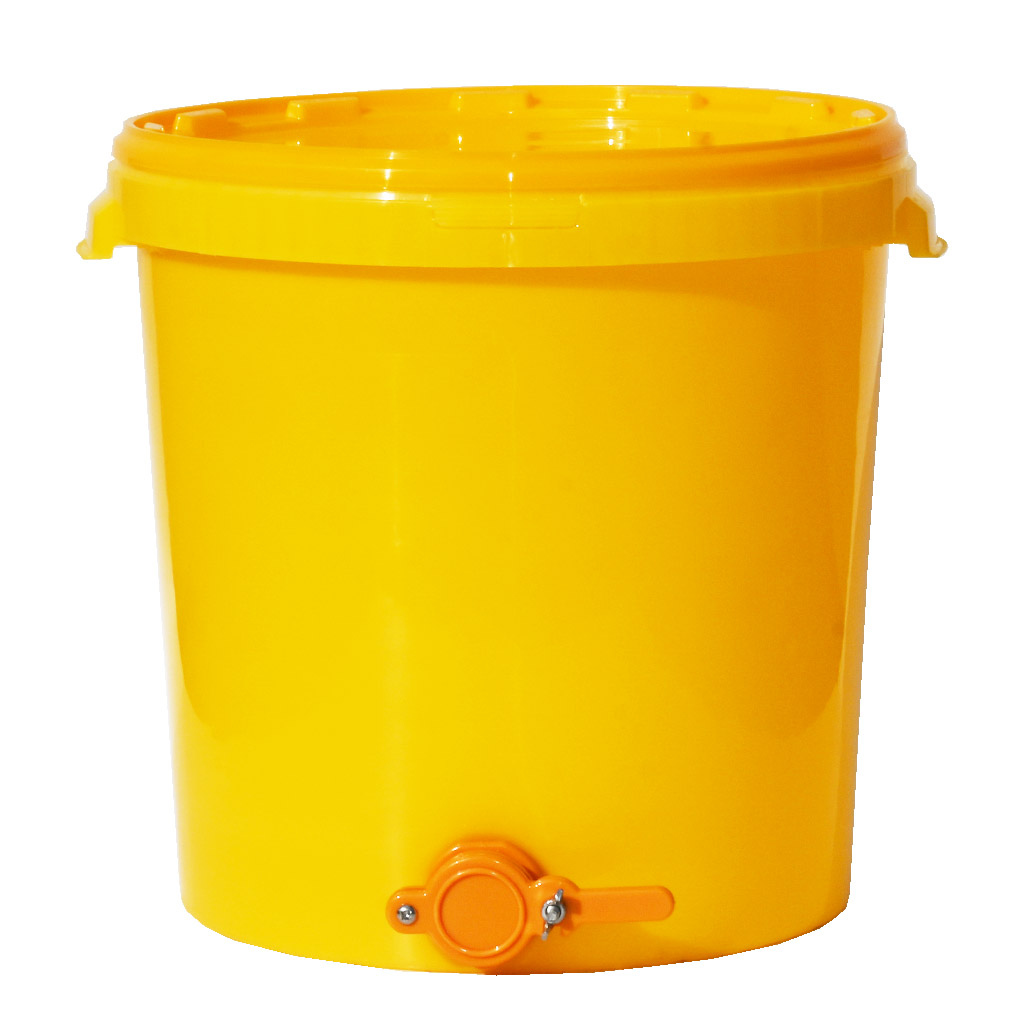 Nádoba na stáčanie 40 kg s ventilom - žltá
