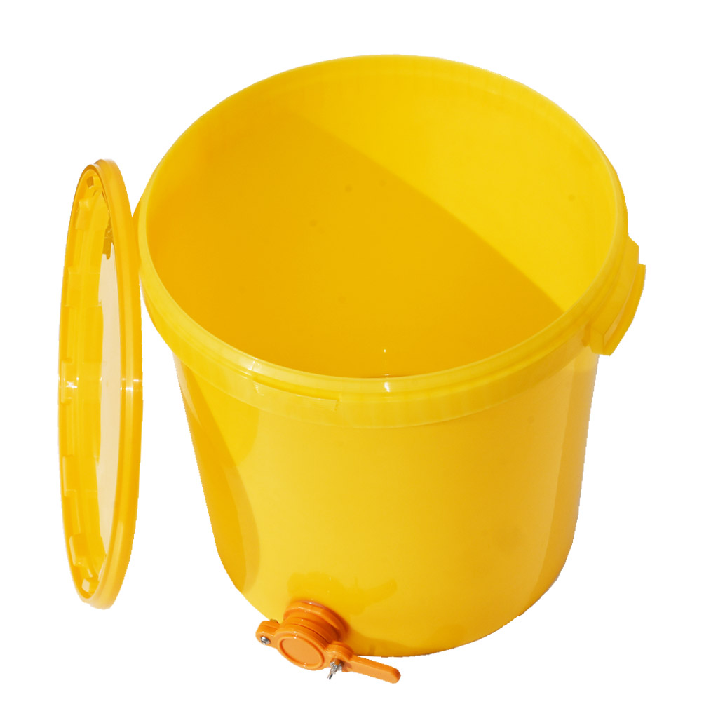 Nádoba na stáčanie 40 kg s ventilom - žltá