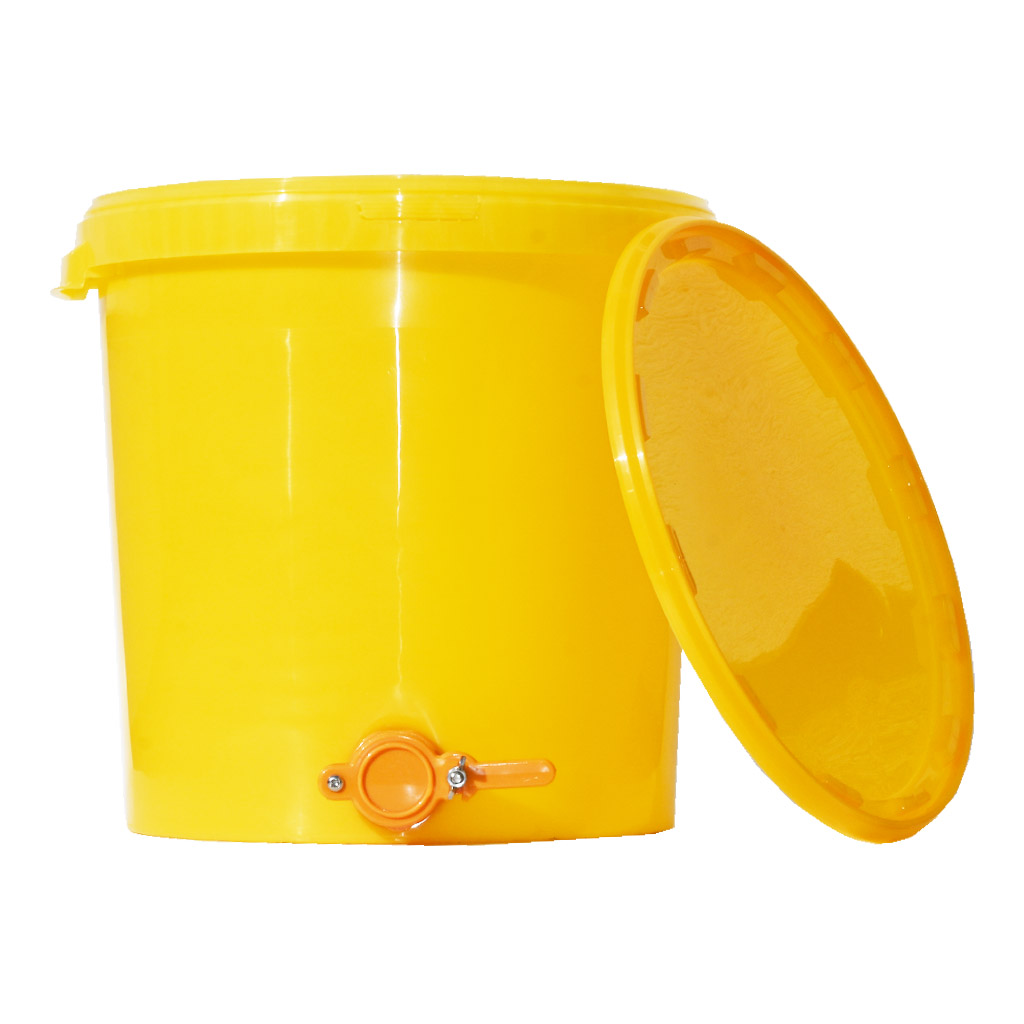Nádoba na stáčanie 40 kg s ventilom - žltá