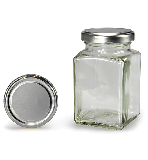 Štvorhranný pohár so strieborným viečkom 260 ml (TO 58)