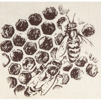 Vrecko na pohár medu ApiSina s motívom "plástov"