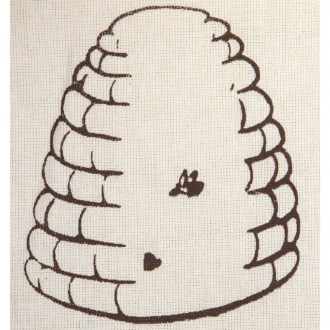 Vrecko na pohár medu ApiSina s motívom "košnice"