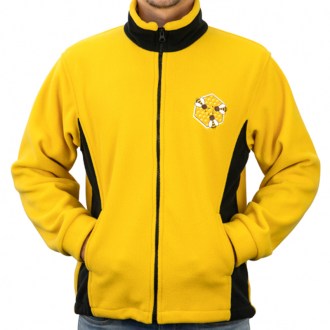Fleecová bunda ApiSina s logom plástvu, žltá