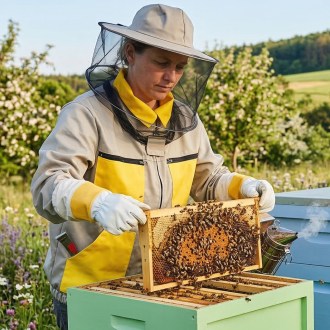 Bunda včelárska béžová, veľ.: S-XXXL - CZ