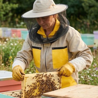 Bunda včelárska béžová, veľ.: S-XXXL - CZ