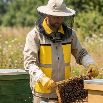 Bunda včelárska béžová, veľ.: S-XXXL - CZ