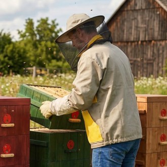 Bunda včelárska béžová, veľ.: S-XXXL - CZ