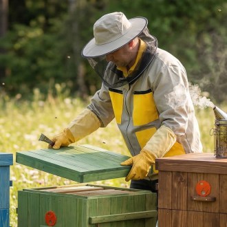 Bunda včelárska béžová, veľ.: S-XXXL - CZ