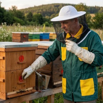 Bunda včelárska, zelená, veľ. - CZ veľ:. 52-60