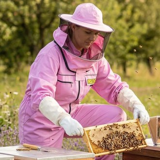 Včelárska kombinéza s klobúkom - fialová - Lysón, veľ.: S-XXXL