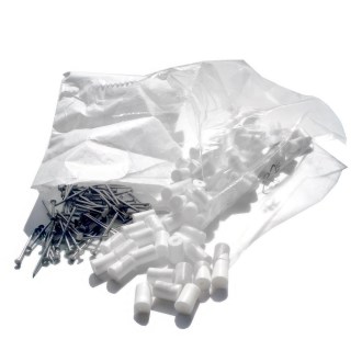 Medzerníky s klinec. - biele - 100 kusov