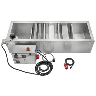 Nádoba na med s kaskádovým sitom, krytom a snímačom hladiny