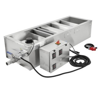 Nádoba na med s kaskádovým sitom, krytom a snímačom hladiny