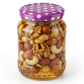 Viečko na pohár TO 82 - Bodky - purpurové