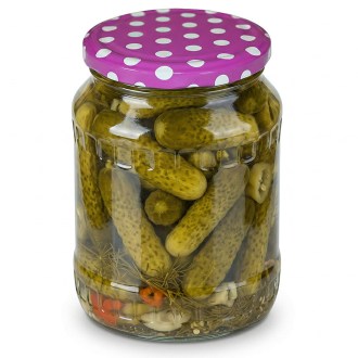 Viečko na pohár TO 82 - Bodky - purpurové