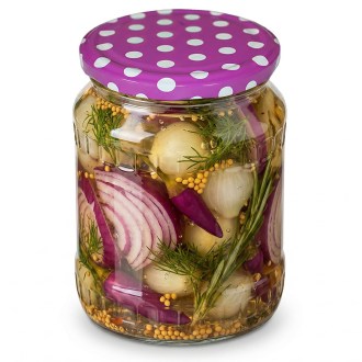 Viečko na pohár TO 82 - Bodky - purpurové