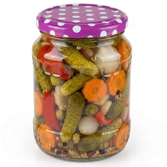 Viečko na pohár TO 82 - Bodky - purpurové