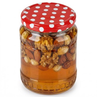 Viečko na pohár TO 82 - Bodky - červené