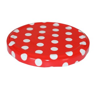 Viečko na pohár TO 82 - Bodky - červené