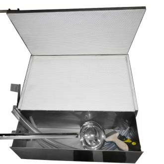 Ručný lis na medzistienky - chladený vodou - 420 x 205 mm