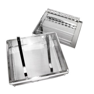 Tanier na odviečkovanie ApiNord - nerez - s odkl. 2 rámik.