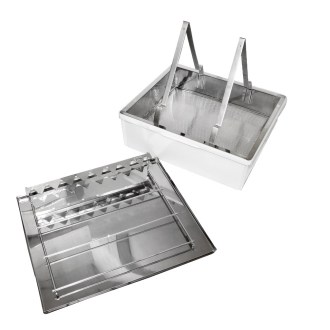 Tanier na odviečkovanie ApiNord - nerez - s odkl. 2 rámik.