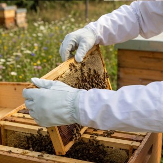 Rukavice včelárske - bravčovka - vel.: 6-12