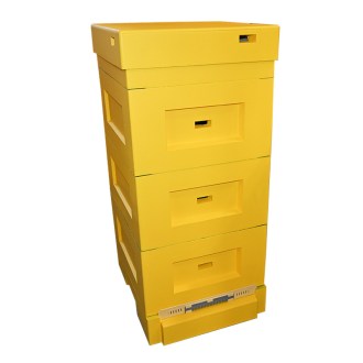 Polystyrénový úľ 39 x 24 Lysón - komplet - žltý
