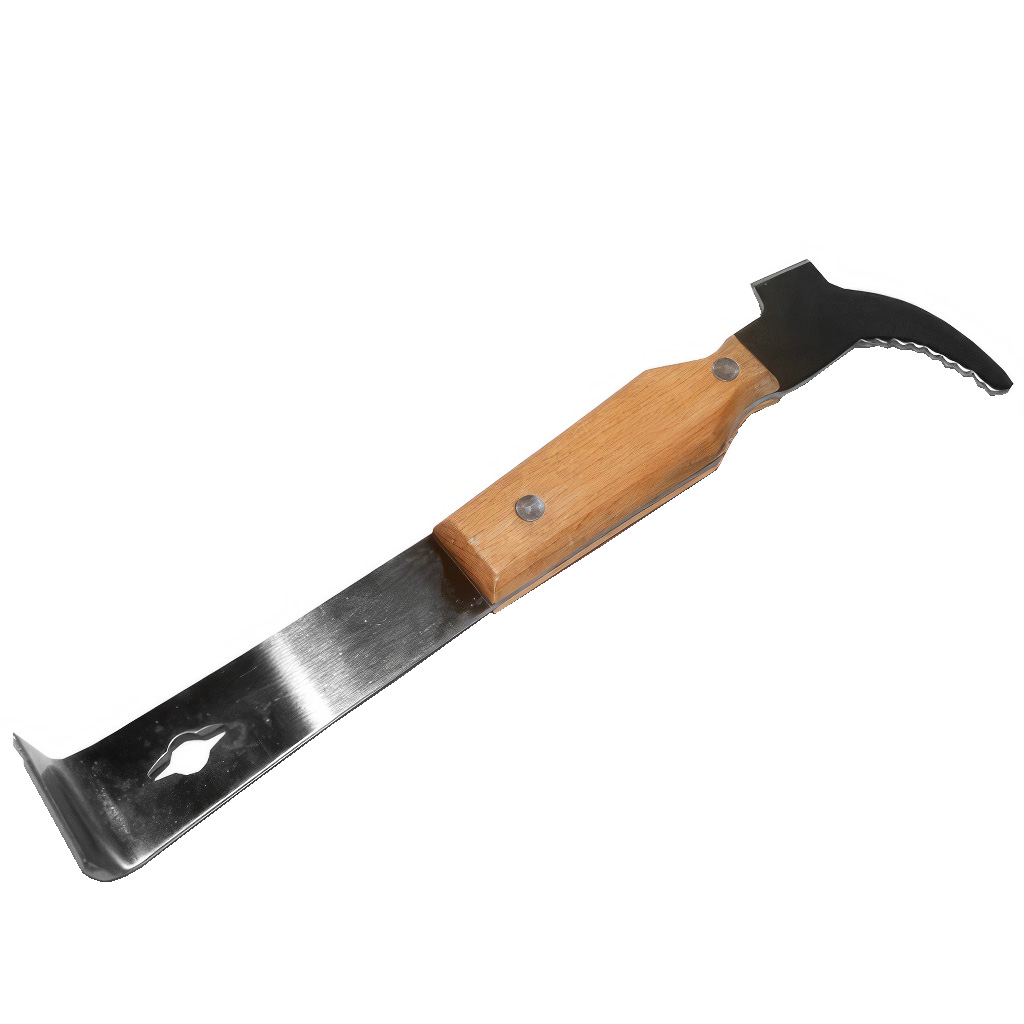 Rozperák včelársky Swiss Biene. veľký nerez s driev. drž. 26 cm